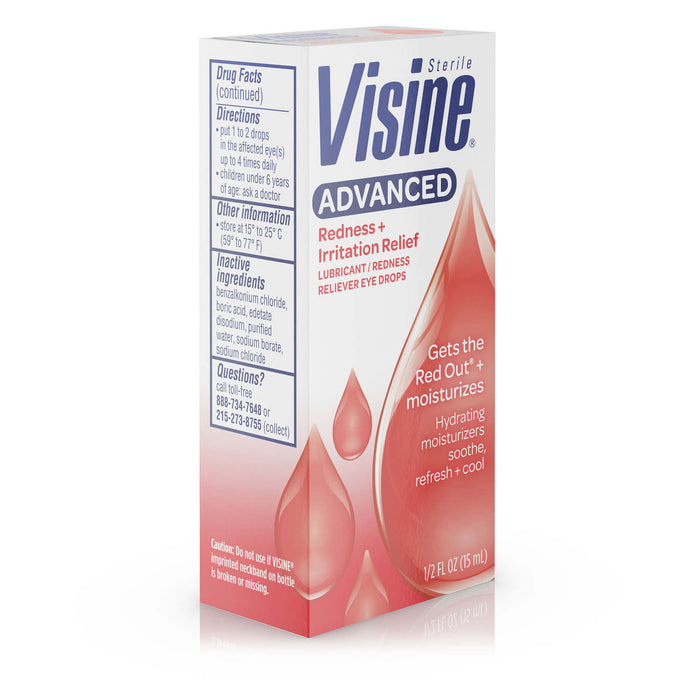 Visine Advanced Eye Drops Redness + Irritation Relief, 0.5 fl. oz UK