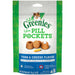 Greenies Pill Pockets Tuna & Cheese Flavour 1.6 oz Packet in front of white background