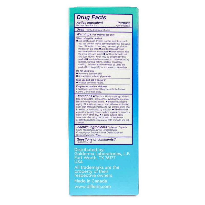 Differin Daily Deep Cleanser with Benzoyl Peroxide, 4oz