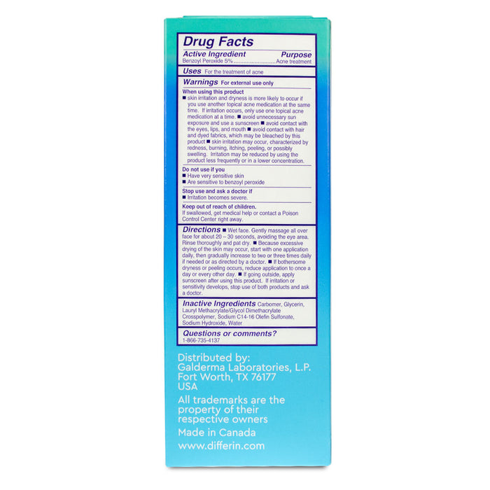 Differin Daily Deep Cleanser with Benzoyl Peroxide, 4oz