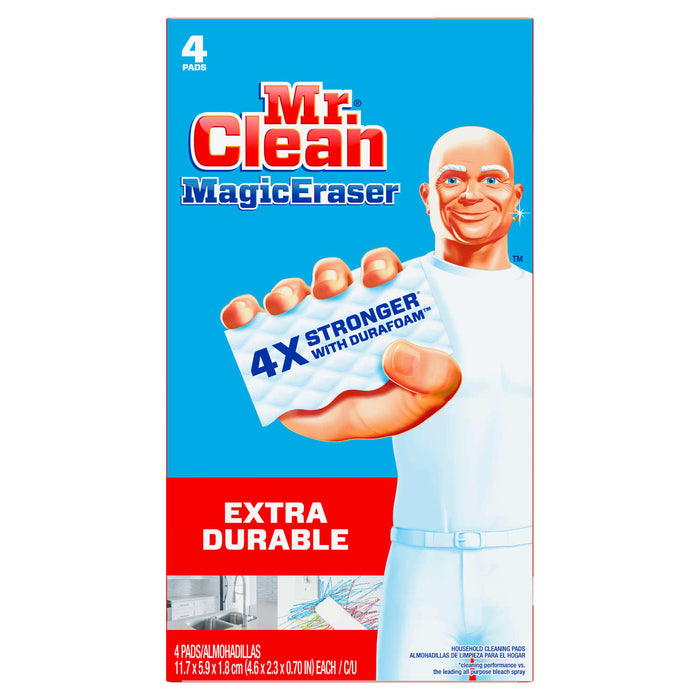 Mr. Clean Magic Eraser Extra Durable, Cleaning Pads with Durafoam, 4 count UK