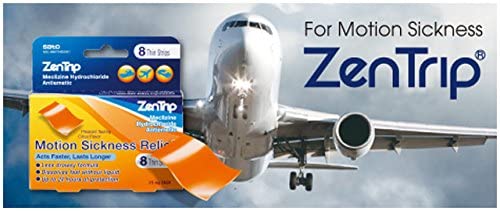ZenTrip Motion Sickness Relief 8 Thin Strips Banner That Reads - For Motion Sickness.