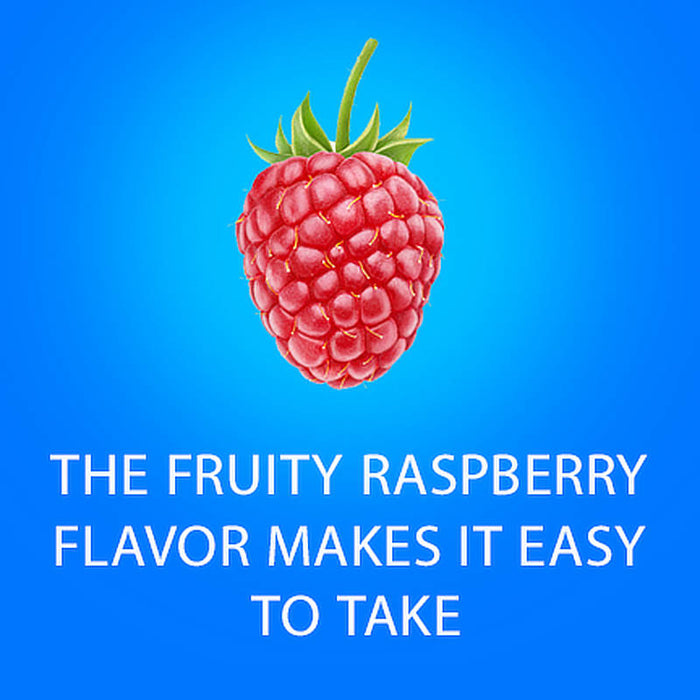 Bonine Motion Sickness Relief Banner Raspberry Flavour with raspberry image