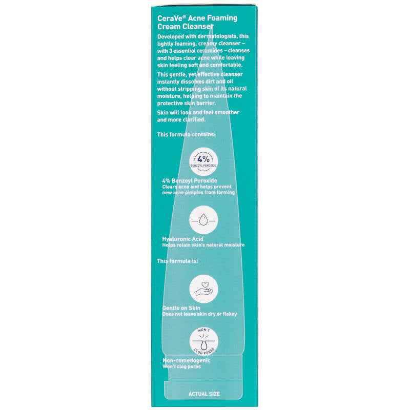 CeraVe Benzoyl Peroxide Acne Foaming Cleanser, 5 Oz