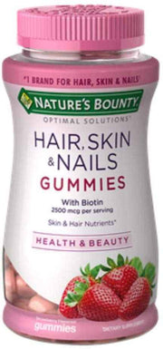 Nature's Bounty Optimal Solutions Hair, Skin & Nails Strawberry Flavored Gummies UK