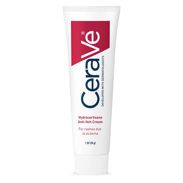 Image of CeraVe Hydrocortisone 1% Dry Skin & Itch Relief Eczema Treatment & Cream 1 oz tube of cream