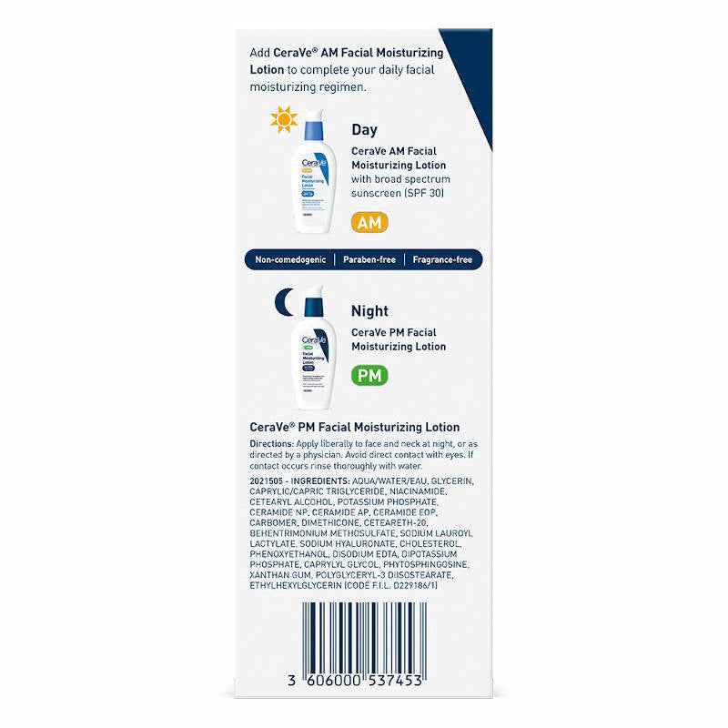 CeraVe PM Evening Facial Moisturising Lotion 3 oz, UK