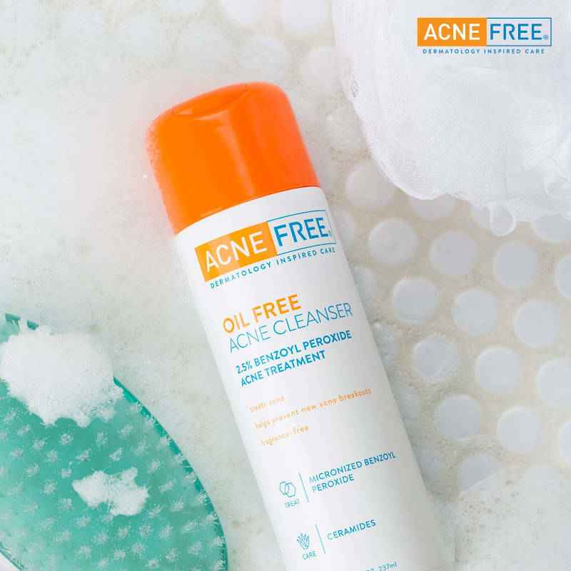 Acne Free Oil-Free Acne Cleanser, Benzoyl Peroxide 2.5%