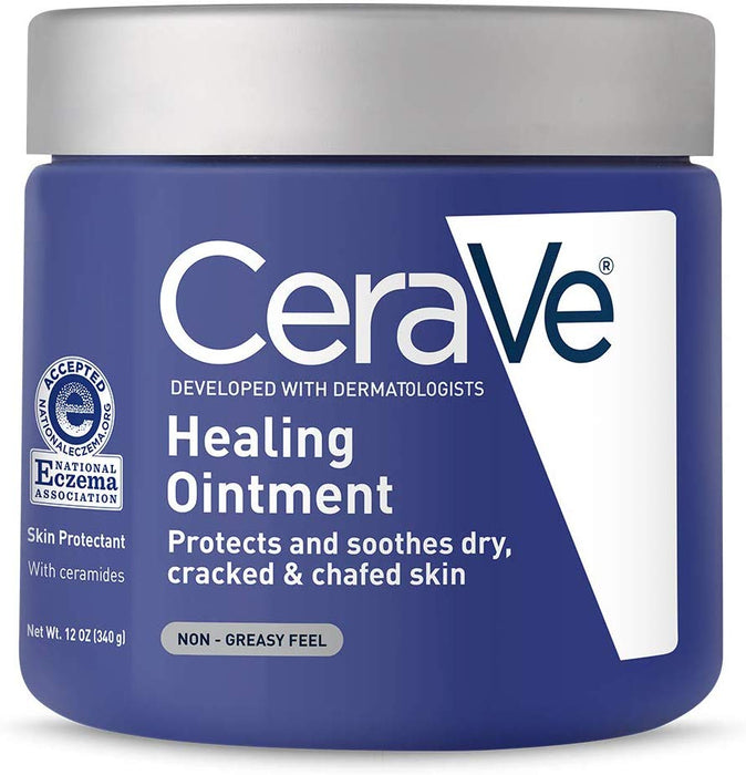 Close up picture of a tube of CeraVe healing Ointment 12 oz