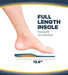 Dr. Scholl's Heavy Duty Support Orthotics Banner Showing Insole Next To A Foot Which Reads - Full Length Insole