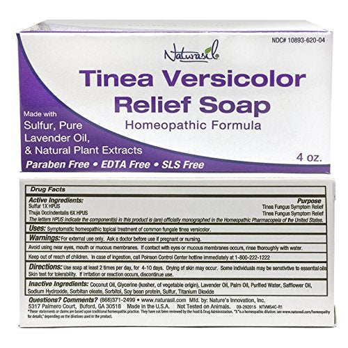 Naturasil Homeopathic Remedies Tinea Versicolor 10% Sulfur Soap - 4 Ounce Bar UK
