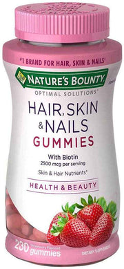 Nature's Bounty Optimal Solutions Hair, Skin & Nails Strawberry Flavored Gummies UK