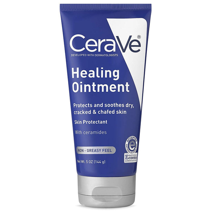 Close up picture of a tube of CeraVe healing Ointment 5 oz
