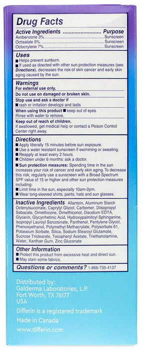 Differin Oil Absorbing Moisturizer with Sunscreen- Broad Spectrum UVA/UVB SPF 30, 4oz