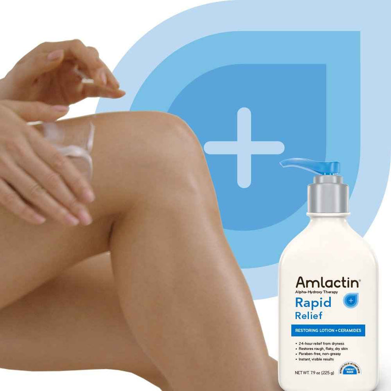 AmLactin UK Rapid Relief Restoring Lotion + Ceramides, 7.9 Ounce, Pump Bottle
