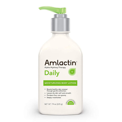 AmLactin Alpha-Hydroxy Therapy Daily Moisturizing Body Lotion 7.9 oz bottle in front of white background