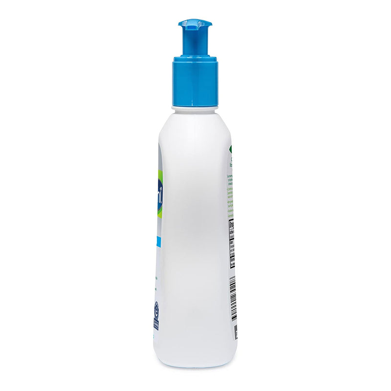 Cetaphil Pro Eczema Soothing Moisturizer 10 oz side on view of product bottle in front of white background