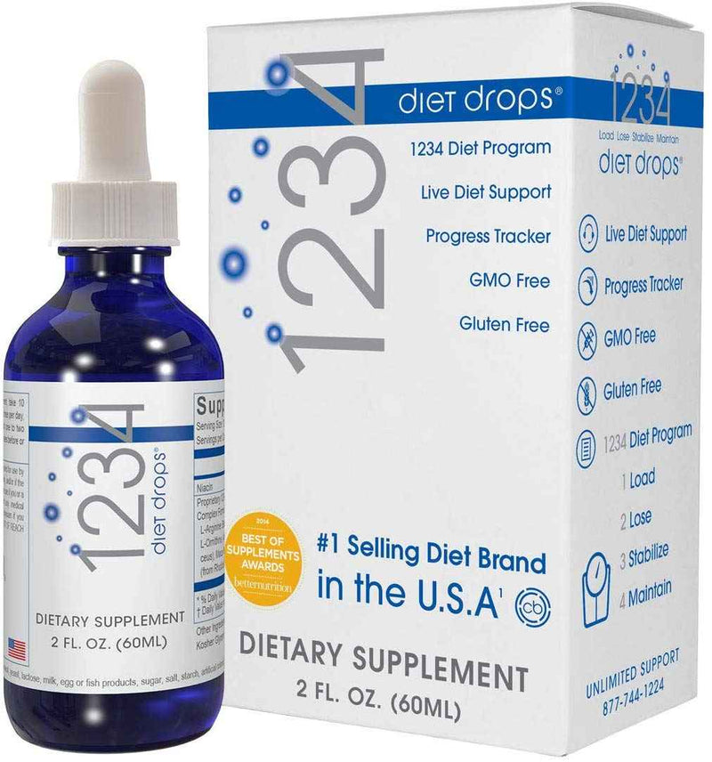 Creative Bioscience 1234 Diet Drops with hCG, 2 Fl Oz