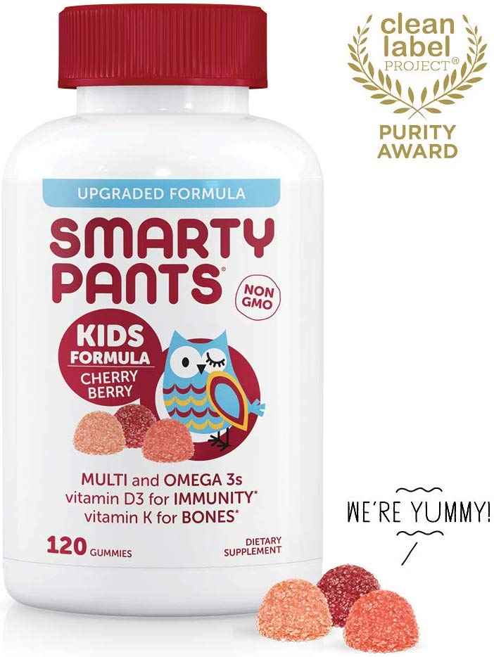 SmartyPants Kids Formula Daily Gummy Multivitamin: Vitamin C, D3, and Zinc for Immunity, Gluten Free, Omega 3 Fish Oil (DHA/EPA), Vitamin B6, Methyl B12, 120 Count UK