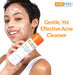 AcneFree Oil Free Acne Cleanser 8 Oz Banner That Reads- Gentle But Effective Cleanser.