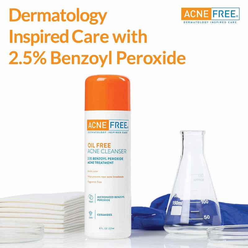 Acne Free Oil-Free Acne Cleanser, Benzoyl Peroxide 2.5%