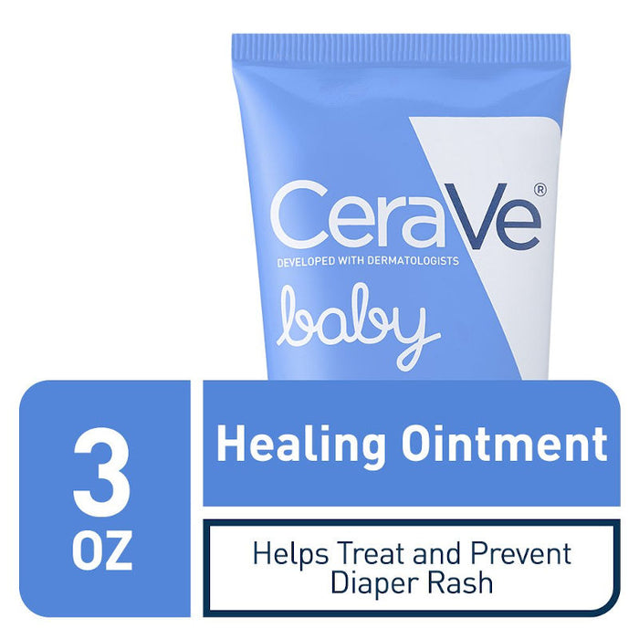 CeraVe Baby Healing Ointment 3 Oz Outer Packaging In Front Of White Background.