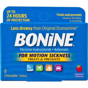 Bonine Antiemetic Chewable Motion-Sickness Relief Tablets, Raspberry