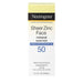 Neutrogena Sheer Zinc Oxide Dry-Touch Face Sunscreen product outer packaging front view with white background