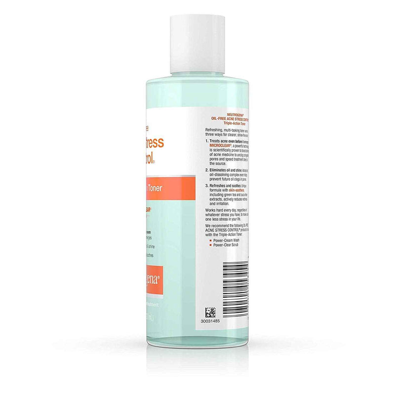 Neutrogena Oil-Free Acne Stress Control Triple-Action Facial Toner 8 oz