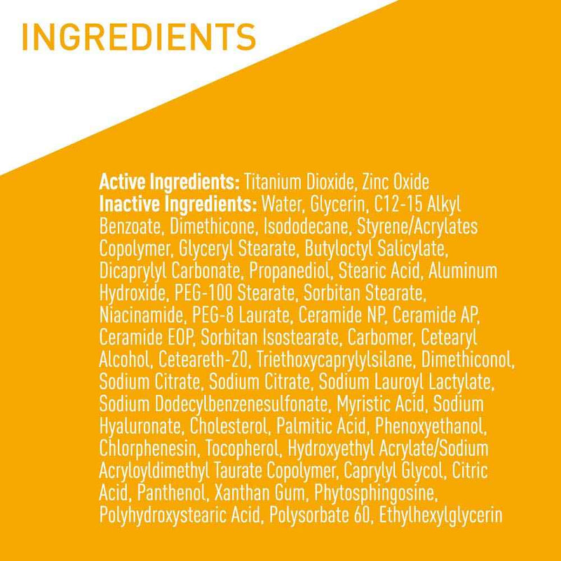 CeraVe Hydrating Face Sunscreen SPF 50, Lightweight Mineral Sunscreen, 2.5 Fl Oz