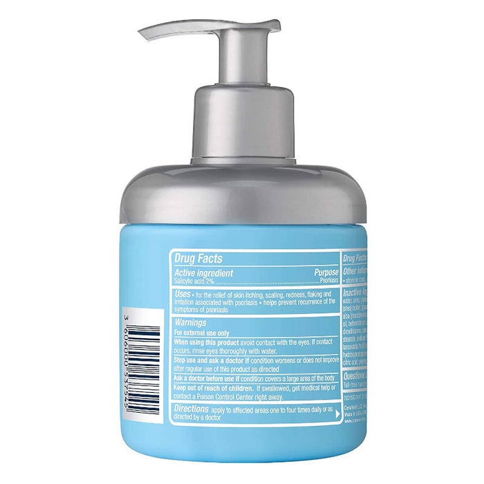 CeraVe Psoriasis Moisturizing Cream 8 oz usage instructions on reverse of product