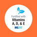 MG217 Banner stating that the Multi-symptom ointment is fortified with vitamins A, D, & E