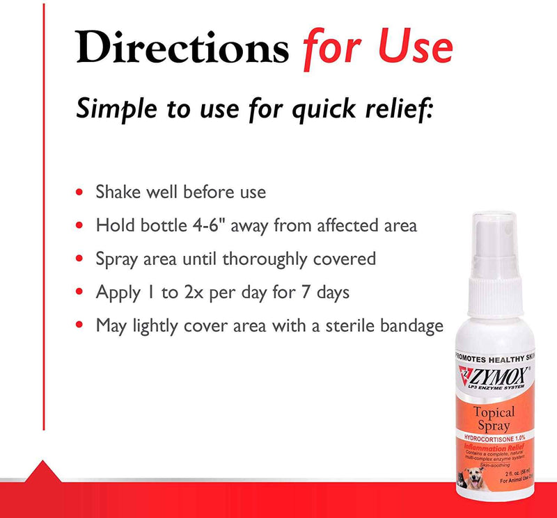 Zymox UK Topical Spray with Hydrocortisone 1.0%