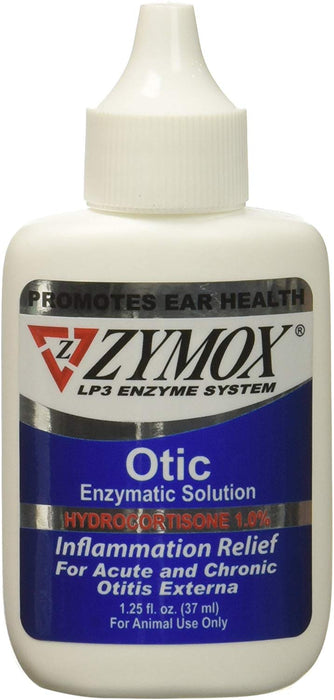 Zymox Otic Enzymatic Solution with 1% Hydrocortisone 1.25 oz product bottle