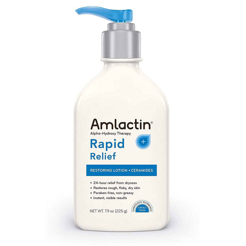 AmLactin UK Rapid Relief Restoring Lotion + Ceramides, 7.9 Ounce, Pump Bottle