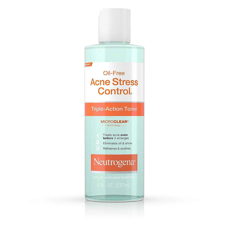 Neutrogena Oil-Free Acne Stress Control Triple-Action Facial Toner 8 oz