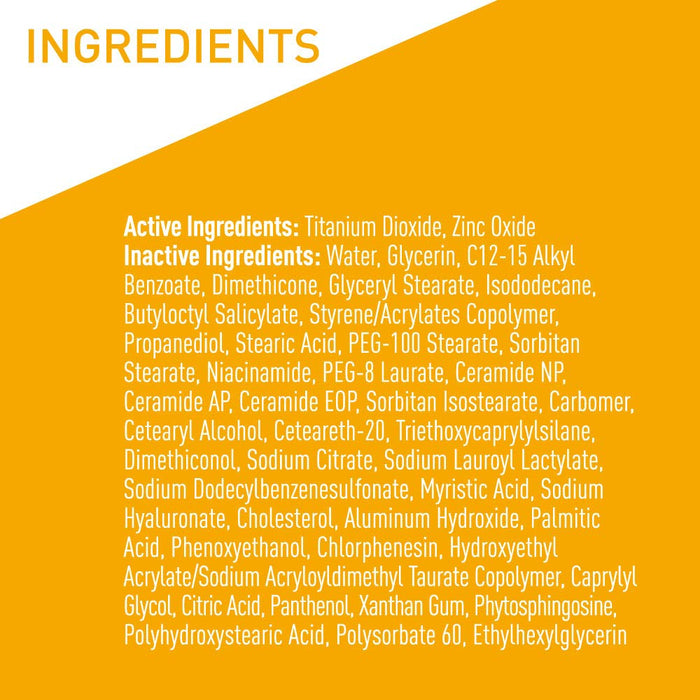 Image of CeraVe Hydrating Face Sunscreen SPF 30 ingredients list
