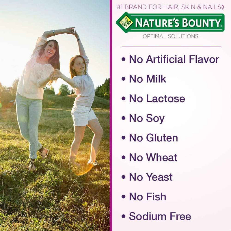 Nature's Bounty Optimal Solutions Hair, Skin & Nails Strawberry Flavored Gummies UK