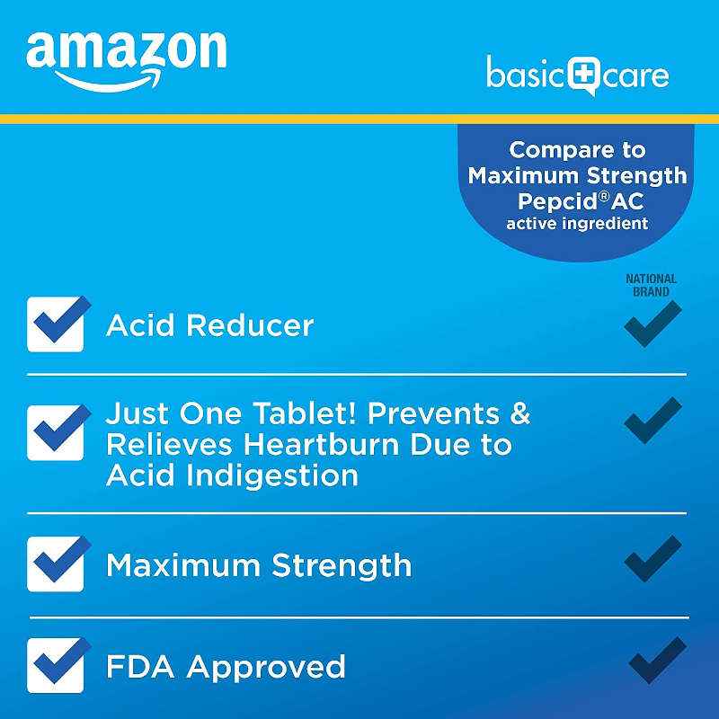 Basic Care Maximum Strength Famotidine Tablets