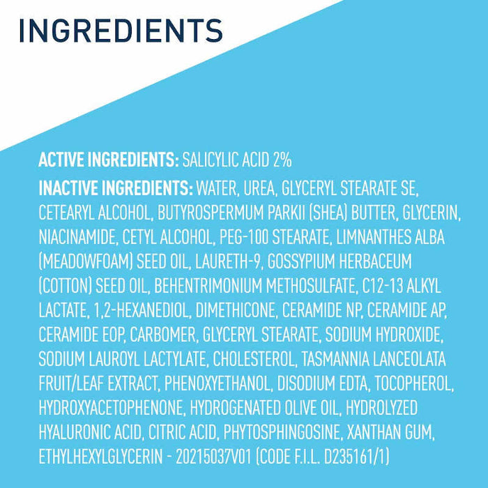 CeraVe Psoriasis Moisturizing Cream 8 oz banner showing product ingredients list