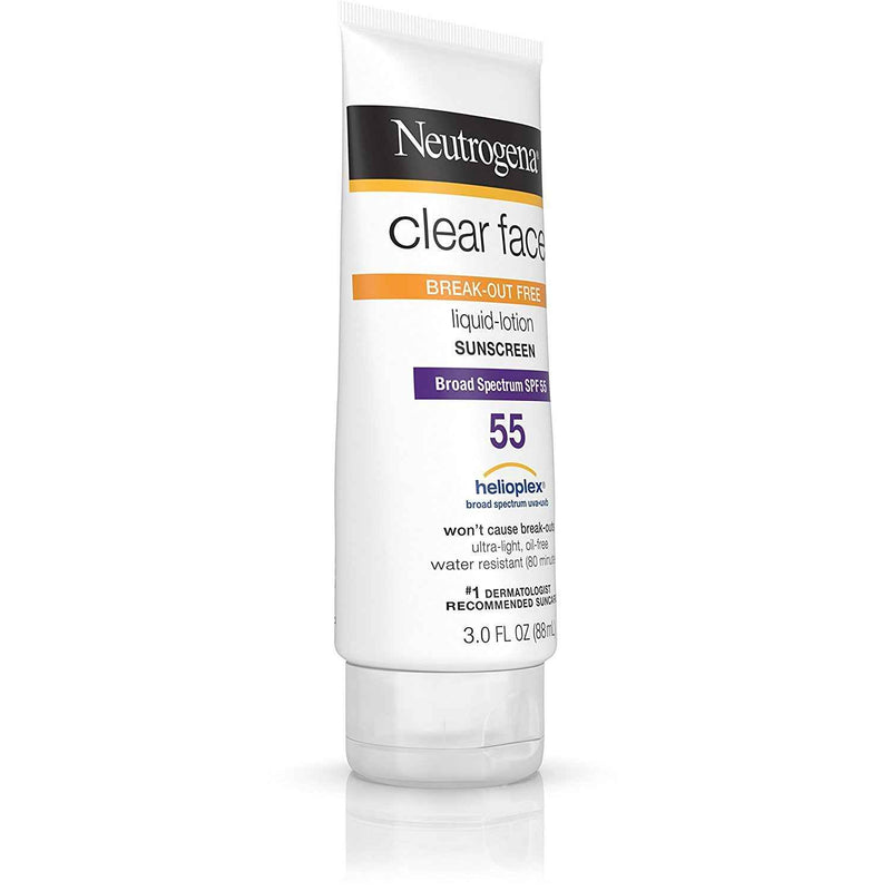 Neutrogena Clear Face Liquid Lotion Sunscreen with SPF 55, 3 fl. oz UK