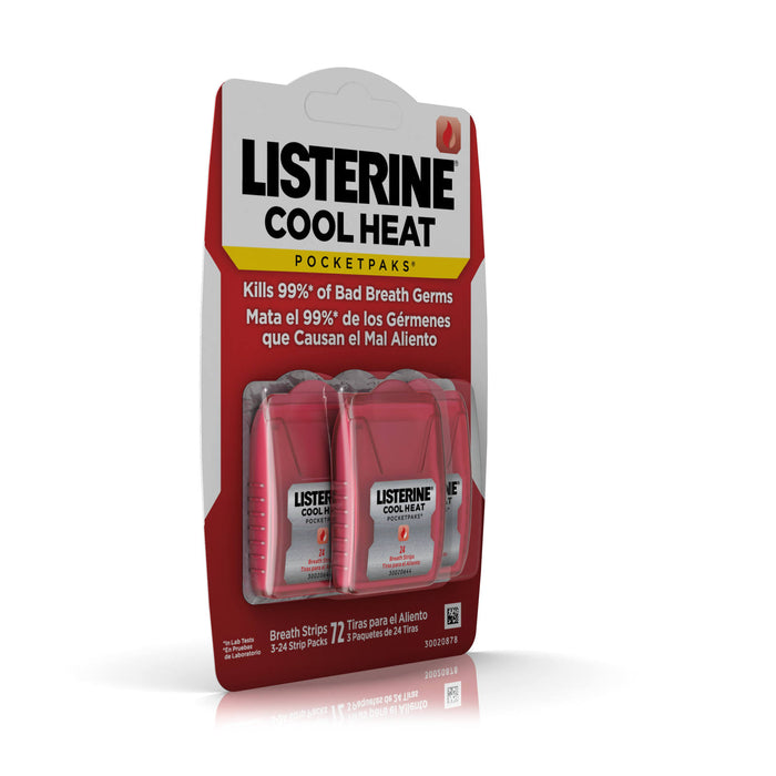 LISTERINE POCKETPAKS Cool Heat Oral Care Breath Strips 72 Pack UK