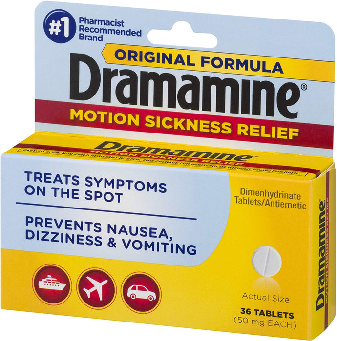 Dramamine Original Formula Motion Sickness Relief, 36 Count