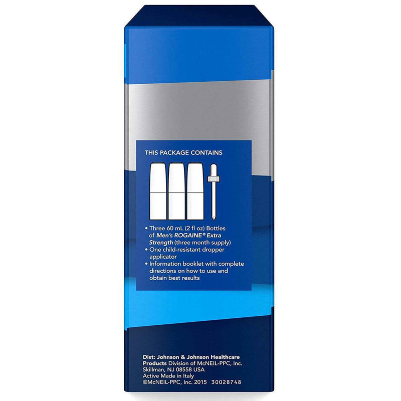 Men's Rogaine Extra Strength 5% Minoxidil Topical Solution for Hair Loss and Hair Regrowth, Topical Treatment for Thinning Hair, 3-Month Supply UK