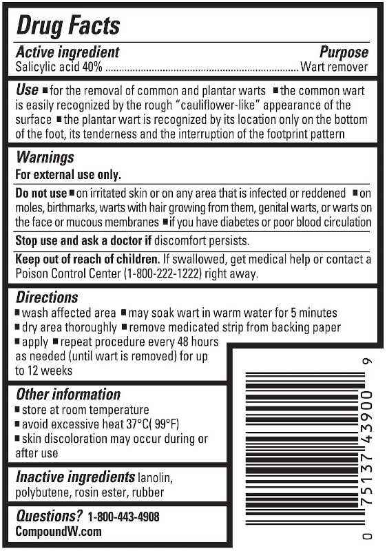 Compound W One Step Invisible Wart Remover Strips