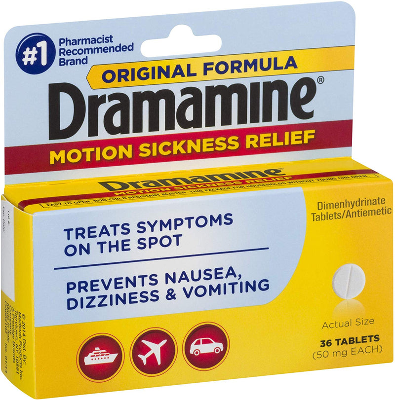 Dramamine Original Formula Motion Sickness Relief, 36 Count