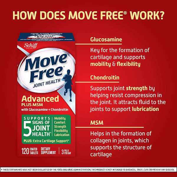 Schiff Move Free Advanced+ MSM Joint Support Tablets