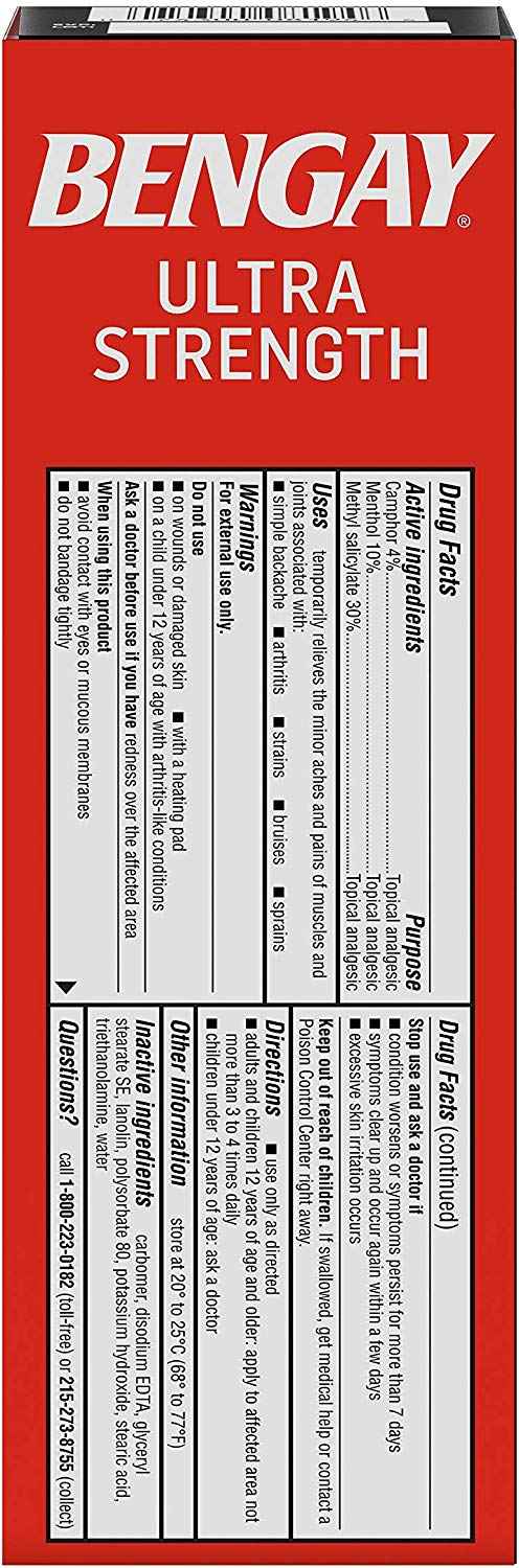 Bengay Ultra Pain Relief Cream, 4 oz UK