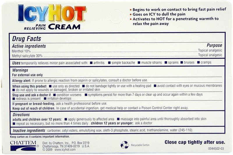Icy Hot Pain Relieving Cream Extra Strength 3 oz  UK