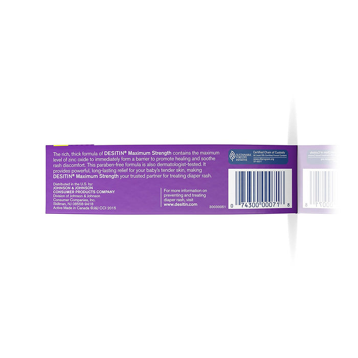 Desitin Maximum Strength Baby Diaper Rash Cream with Zinc Oxide, 4 oz
